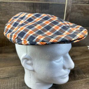 Vintage Madras Cabbie Newsboy Hat Cap Size 7 1/4 Madras Plaid Patchwork
